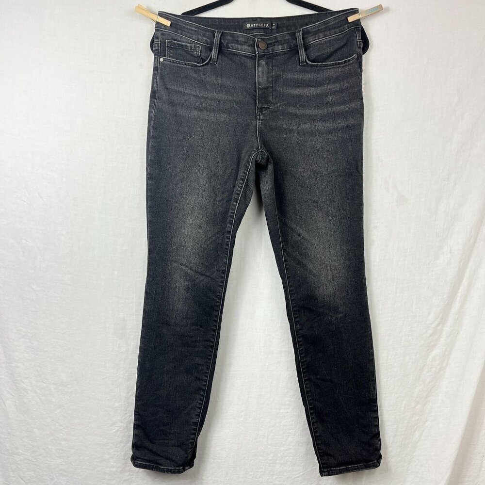 Athleta Sculptek‎ Skinny Jeans Womens 32x28 Distressed Stretch Y2K Skater Grunge